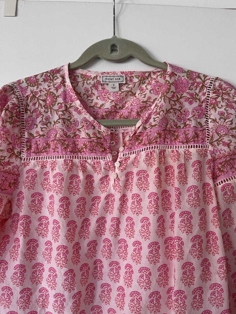 JCrew Point Sur Pink Floral Blouse
